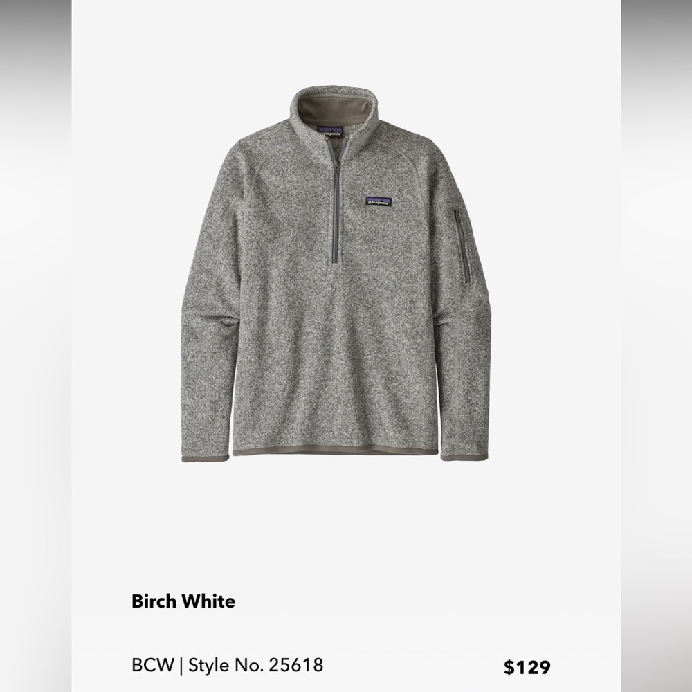 Patagonia women’s better sweater 1/4 zip up